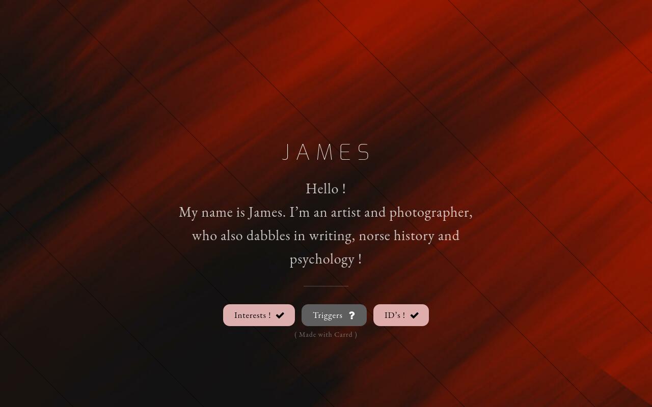 Carrd profile picture for @jamesj